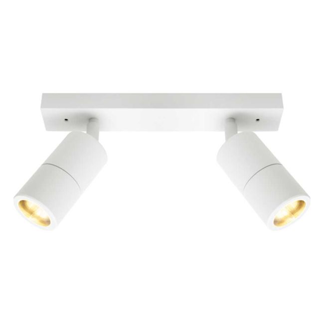 2 Light Cougar Lighting Stockholm Exterior White Rail