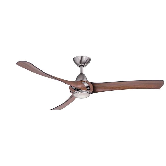 360 Arumi 52" AC Ceiling Fan with Wall Control Pewter with Koa Blades  ARU52PW