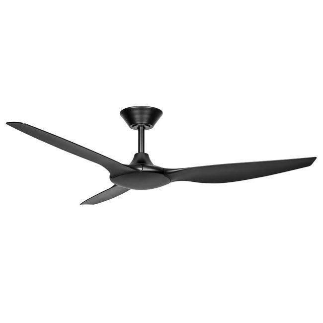 360 Delta DC 56" 3 Blade Ceiling Fan with Remote Control Black DEL56BK
