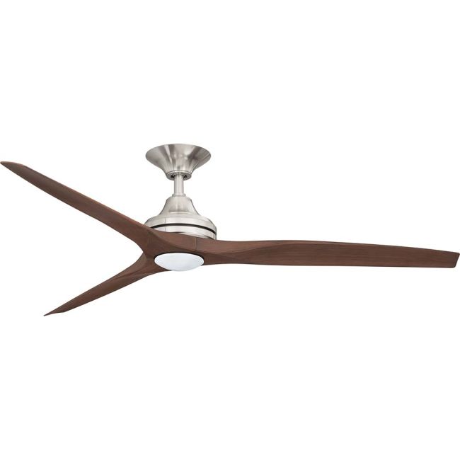 360 Spitfire AC 60" Polymer Ceiling Fan with Wall Control and 17W LED Light Brushed Nickel with Walnut Blades SPI60BNWALED