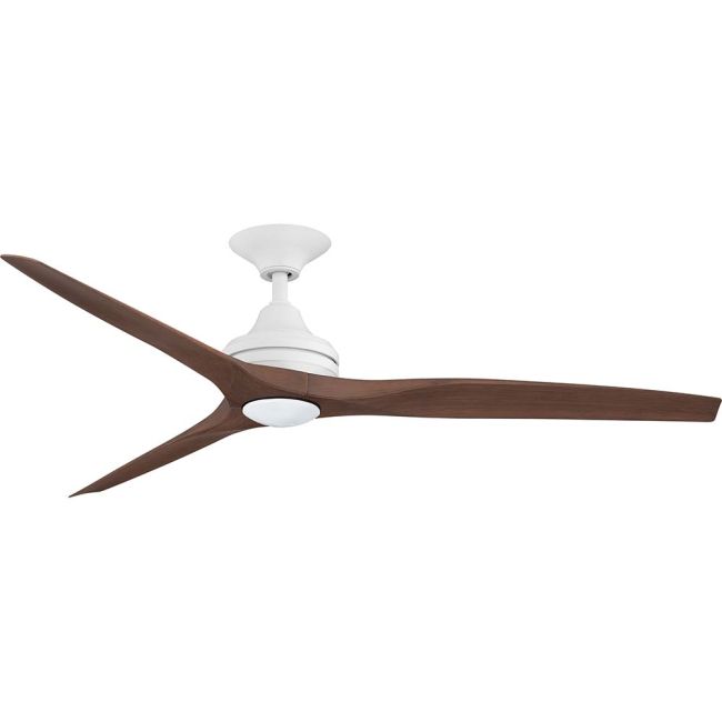 360 Spitfire AC 60" Polymer Ceiling Fan with Wall Control and 17W LED Light Matte White with Walnut Blades SPI60MWWALED