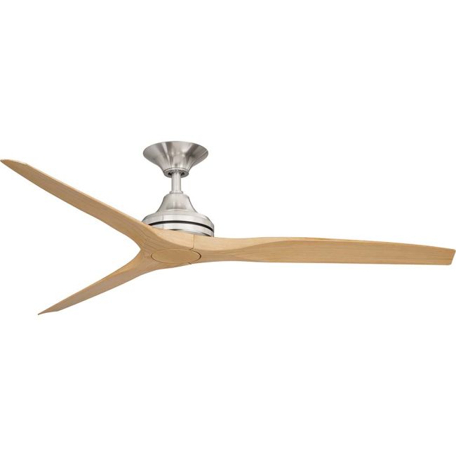 360 Spitfire AC 60" Polymer Ceiling Fan with Wall Control Brushed Nickel with Natural Blades SPI60BNNA