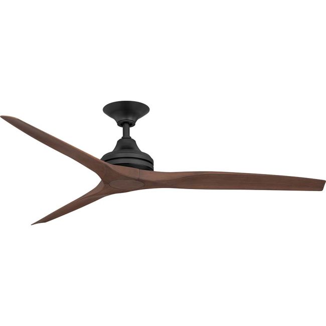 360 Spitfire AC 60" Polymer Ceiling Fan with Wall Control Black with Walnut Blades SPI60BLWA