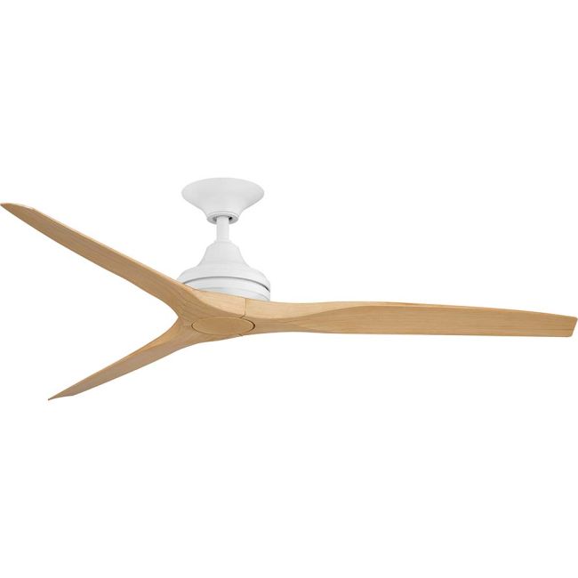 360 Spitfire AC 60" Polymer Ceiling Fan with Wall Control Matte White with Natural Blades SPI60MWNA