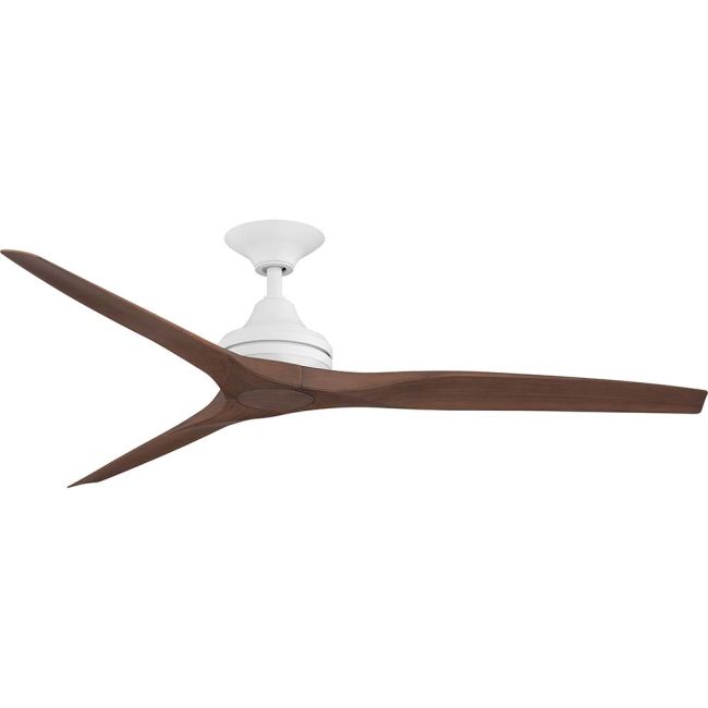 360 Spitfire AC 60" Polymer Ceiling Fan with Wall Control Matte White with Walnut Blades SPI60MWWA