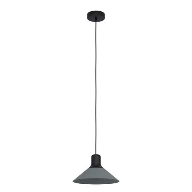 Abreosa Black and Steel Pendant Light by Eglo