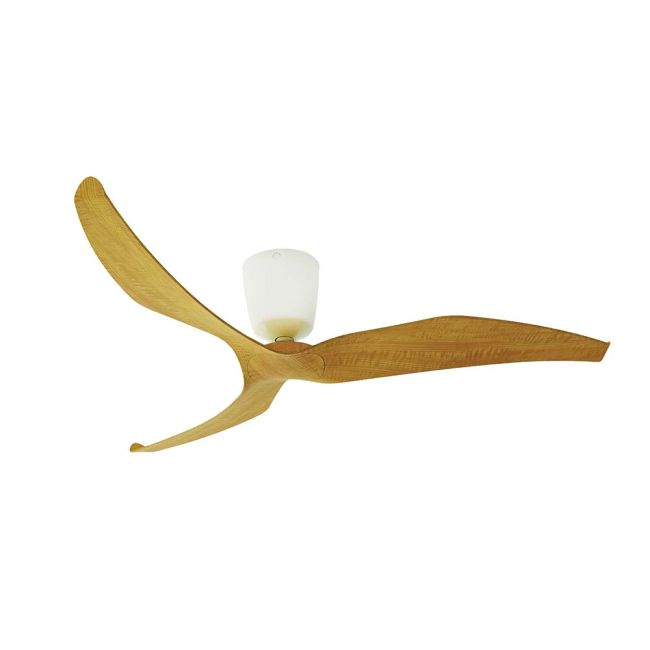 Aeratron FR 50" DC Ceiling Fan with Remote Control White and Light Woodgrain FR350WTL