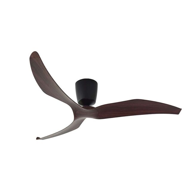 Aeratron FR 60" DC Ceiling Fan with Remote Control Black and Dark Walnut FR360TDW