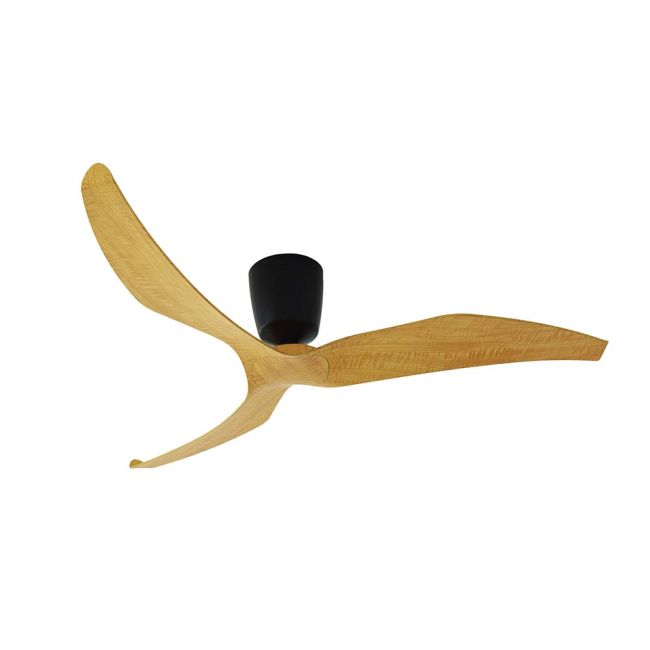 Aeratron FR 60" DC Ceiling Fan with Remote Control Black and Light Woodgrain FR360BTL