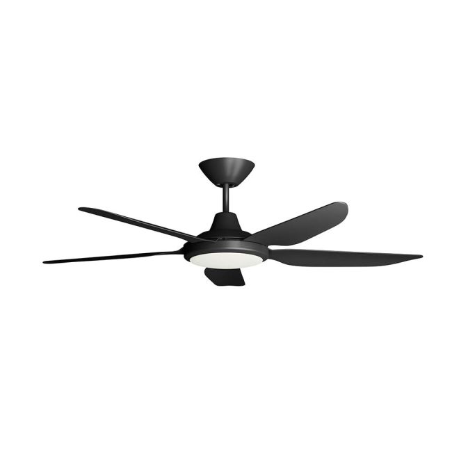 Airborne Storm LED Light 48" DC Ceiling Fan with Remote Control Black STO-548-BK-L