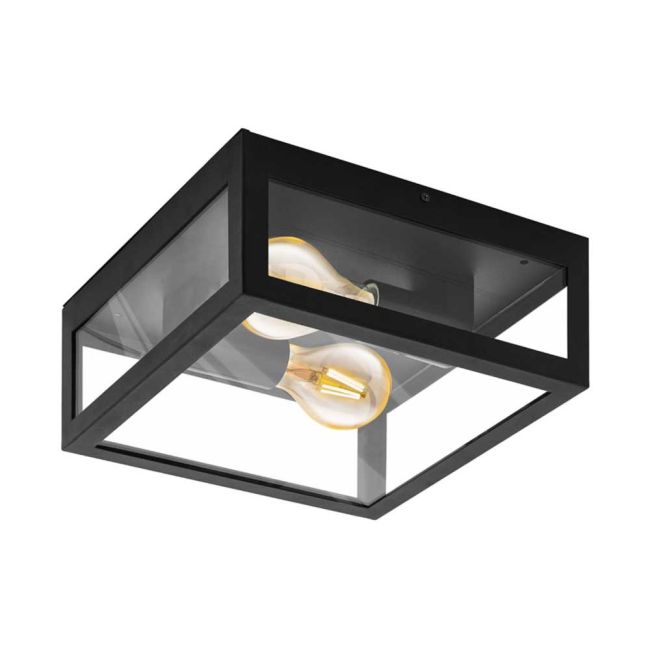 Alamonte 1 Black Exterior 2 Light Oyster Light by Eglo