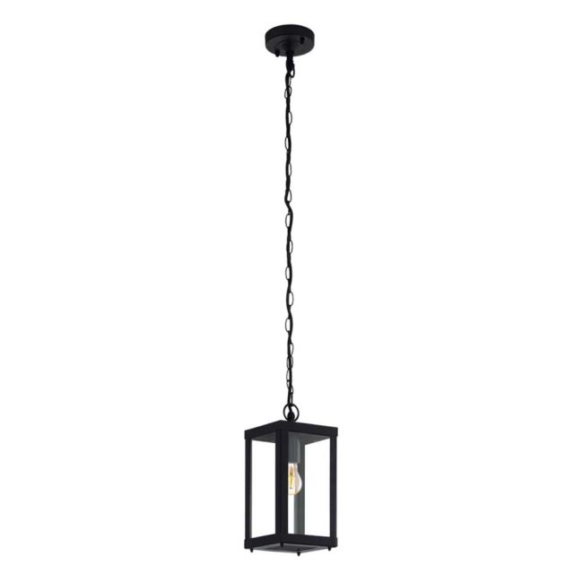 Alamonte 1 Black Exterior Pendant Light by Eglo