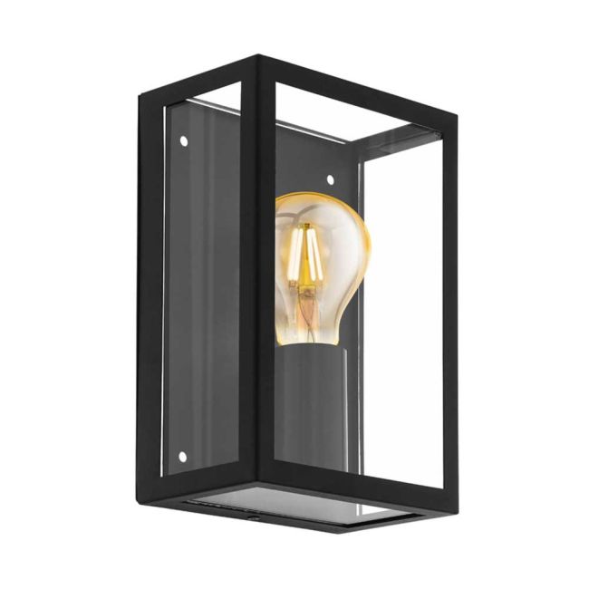 Alamonte 1 Black Exterior Wall Light by Eglo