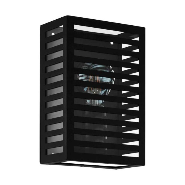 Alamonte 3 Black Exterior Wall Light by Eglo
