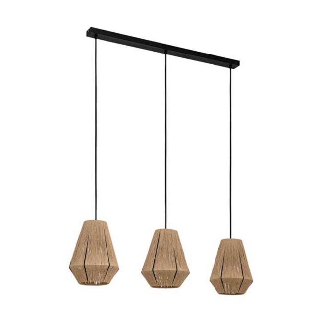 Alderney Natural Thread 3 Light Pendant by Eglo