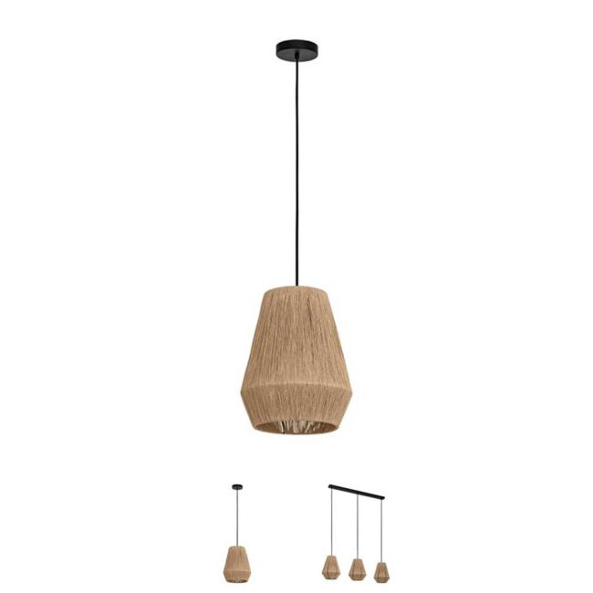 Alderney Natural Thread Pendant Light by Eglo