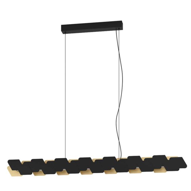 Altagracia Black and Gold 44W LED Pendant Light by Eglo