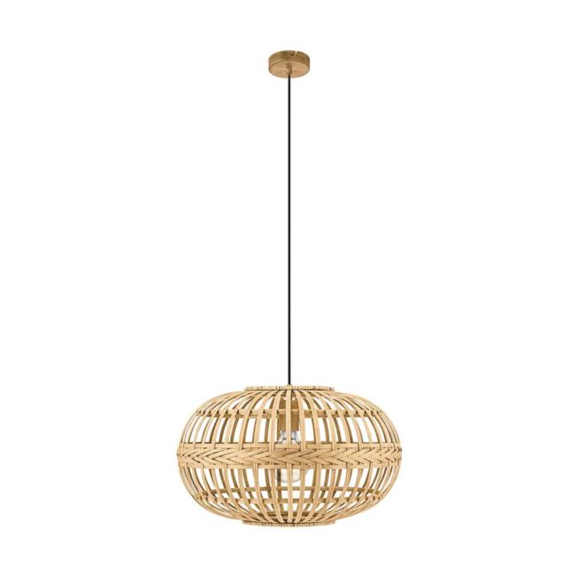 Amsfield Natural Cane Pendant Light by Eglo