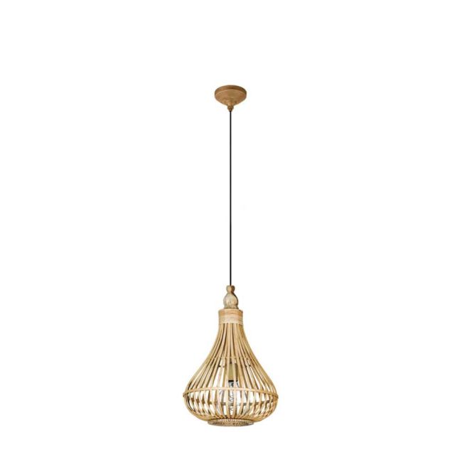 Amsfield Teardrop Natural Cane Pendant Light by Eglo