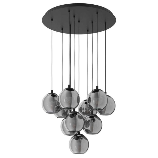 Ariscani Black Glass 10 Light Pendant by Eglo