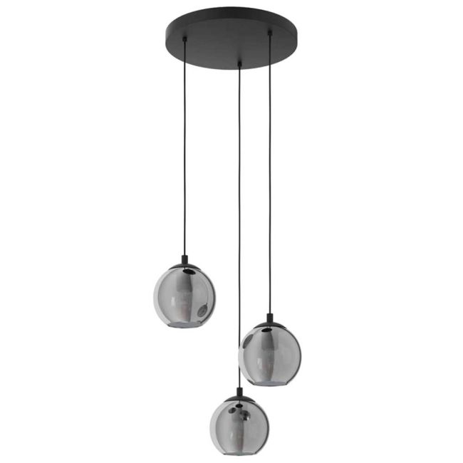 Ariscani Black Glass 3 Light Pendant by Eglo
