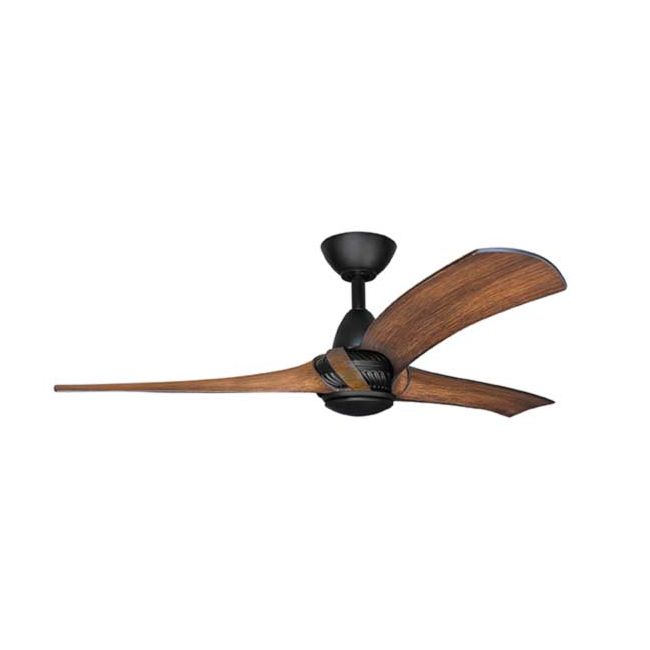 Arumi V2 DC 52" Ceiling Fan Matt Black with Koa by ThreeSixty ARU52BKKA