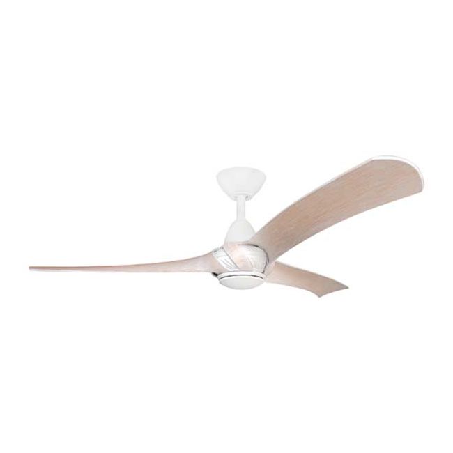 Arumi V2 DC 52" Ceiling Fan Matt White with Washed Oak by ThreeSixty ARU52MWWO