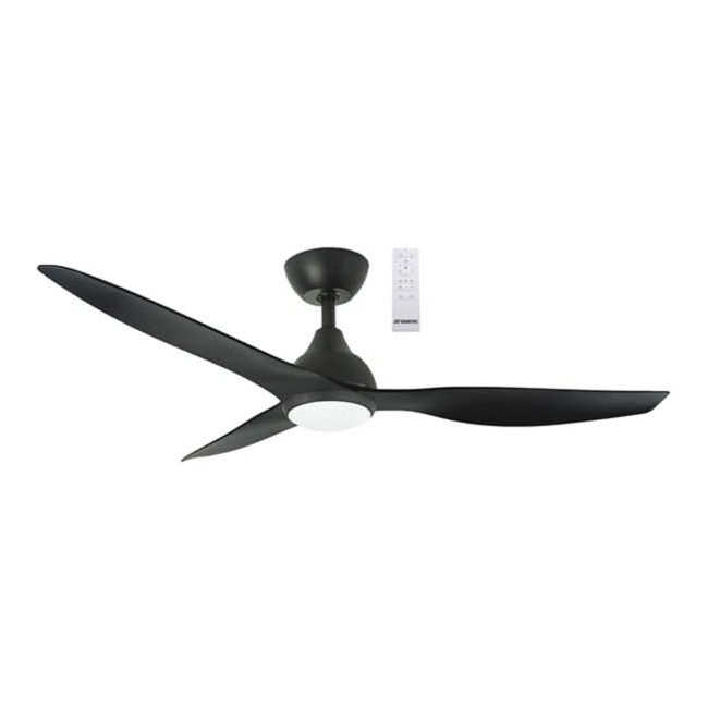 Avoca 52" DC Martec Remote Ceiling Fan and Light in Matt Black MADC1333MMR