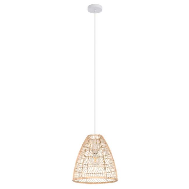 Ayesgarth Natural Cane Pendant Light by Eglo