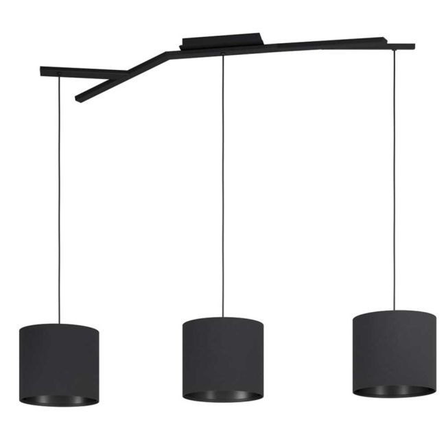 Balnario Black 3 Light Pendant by Eglo