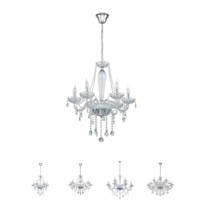 Basilano Chrome and Glass Pendant by Eglo