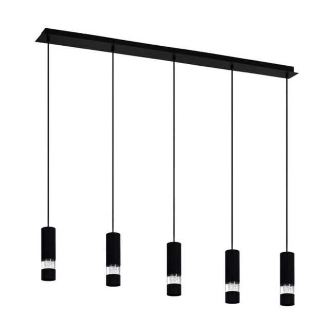 Bernabeta Black 5 Light LED Pendant by Eglo