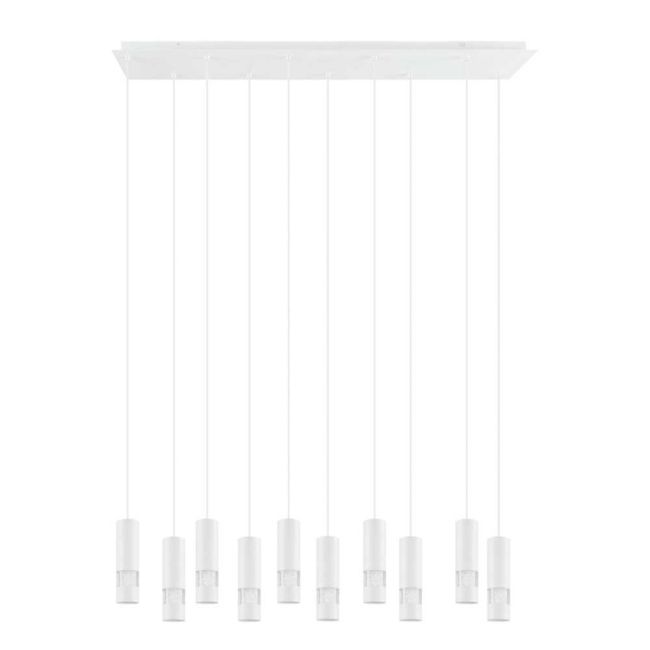 Bernabeta White 10 Light LED Bar Pendant by Eglo
