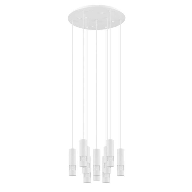 Bernabeta White 10 Light LED Round Pendant by Eglo
