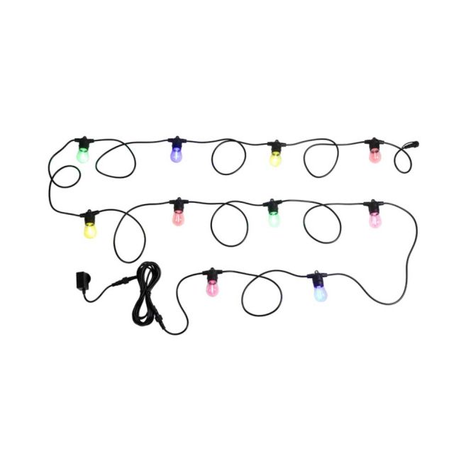Black Festoon 2 10 DIY Fixed Multi-Coloured Lights by Eglo