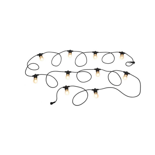 Black Festoon 2 Extension Kit 10 DIY Fixed 2700K 12V Lights by Eglo