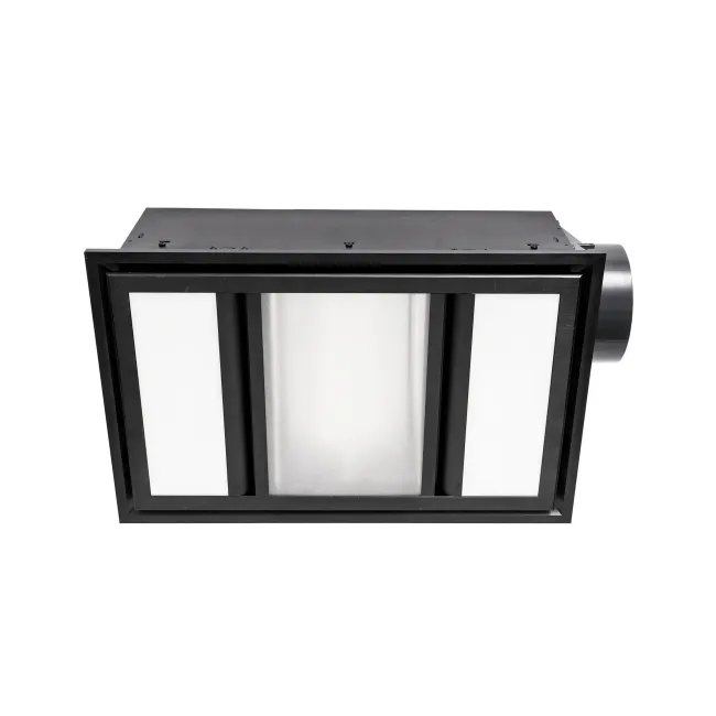 Black Mercator Domino LED Bathroom 3 in 1 Unit