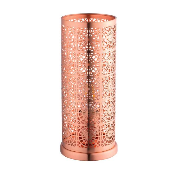 Bocal Brushed Copper E27 Table Lamp by Eglo