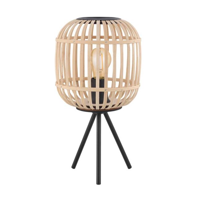 Bordesley Black and Cane Table Lamp by Eglo