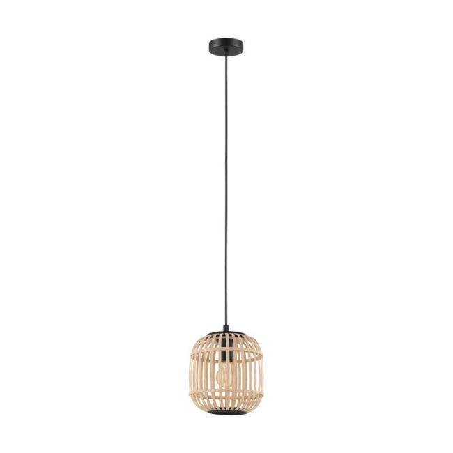 Bordesley Natural Cane Small Pendant Light by Eglo