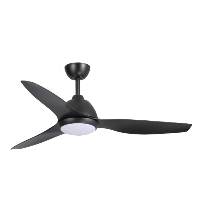 Breeze Black 52" AC Ceiling Fan & Light by Fanco F0101-202