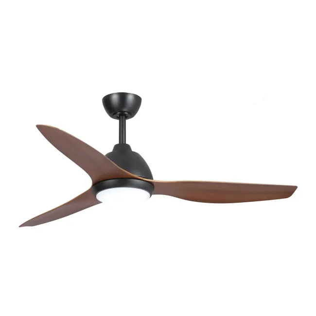 Breeze Black & Koa 52" AC Ceiling Fan & Light by Fanco F0101-205