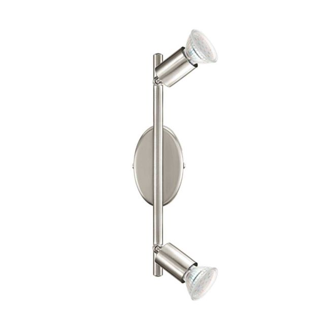Buzz GU10 LED 2 Light Spotlight in Satin Nickel by Eglo
