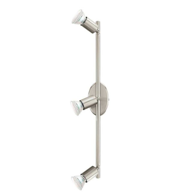 Buzz GU10 LED 3 Light Spotlight in Satin Nickel by Eglo