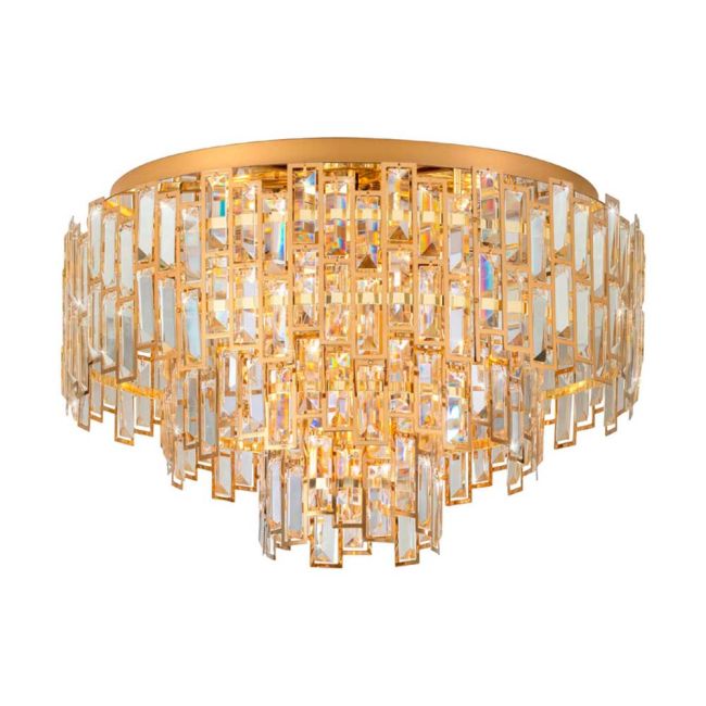 Calmeilles Brass and Crystal Small Ceiling Chandelier by Eglo