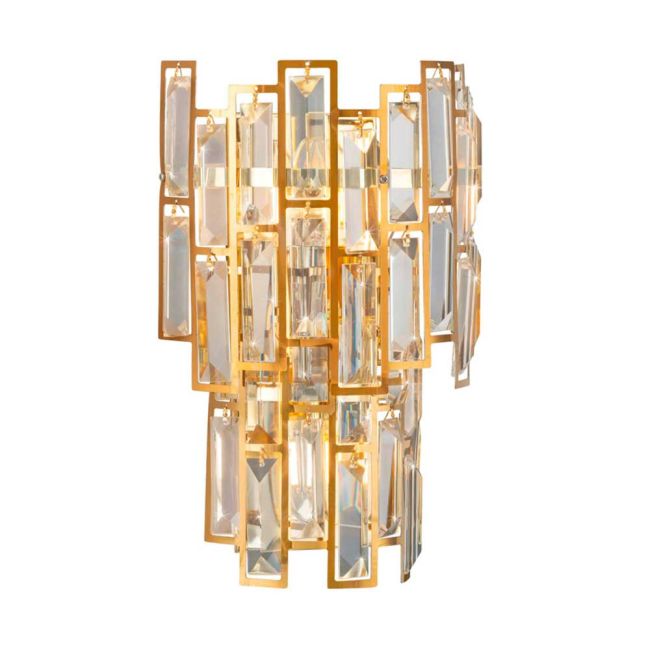 Calmeilles Brass and Crystal Wall Light by Eglo