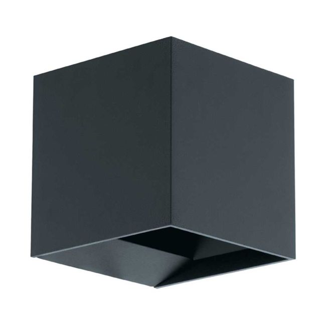Calpino Black Exterior LED Up and Down Wall Light by Eglo