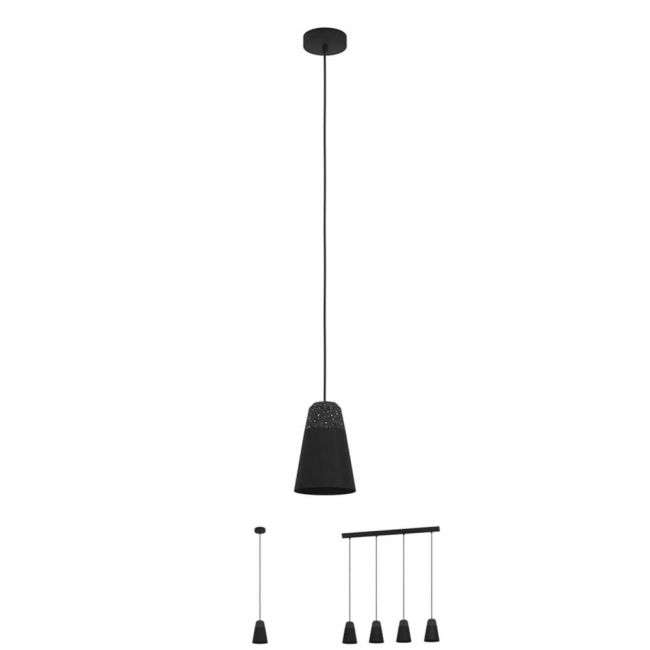 Canterras Black and Terrazzo Pendant Light by Eglo