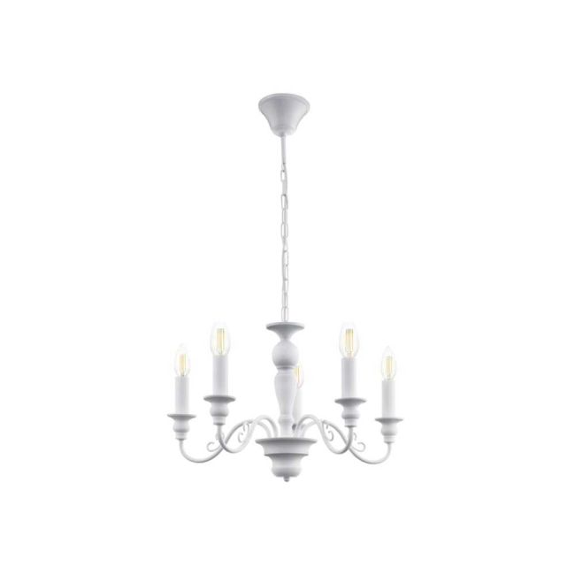 Caposile White 5 Light Pendant by Eglo