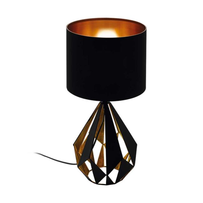 Carlton 5 E27 Black and Copper Table Lamp by Eglo
